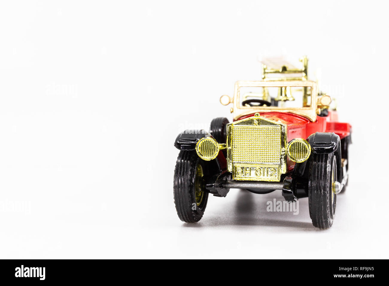 Matchbox Models of Yesteryear Y-6 Rolls-Royce Fire Engine 1920, front view with copy space Stock Photo