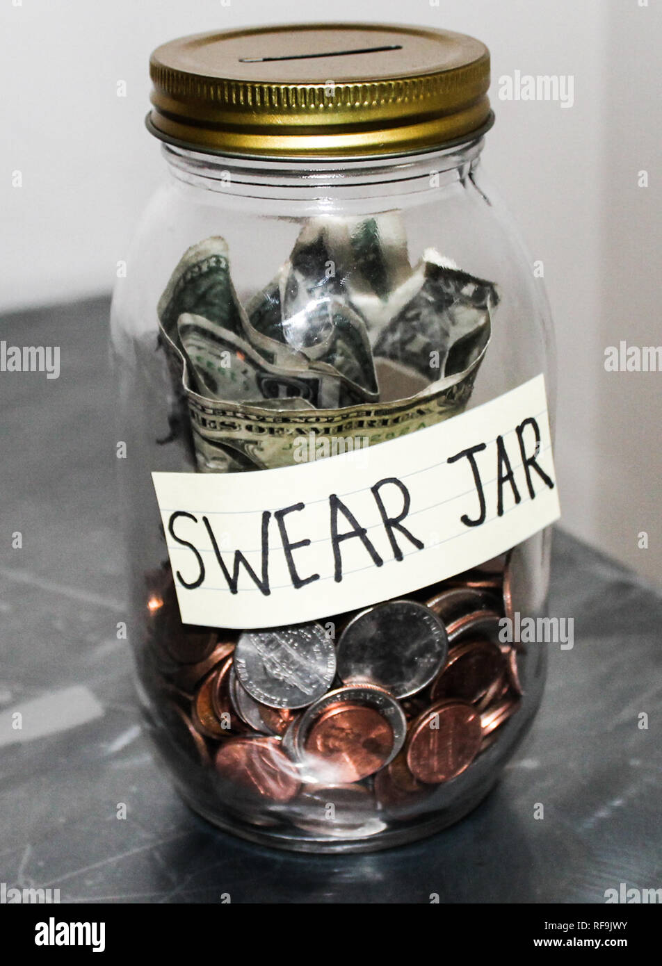 Swear Jar Stock Photo