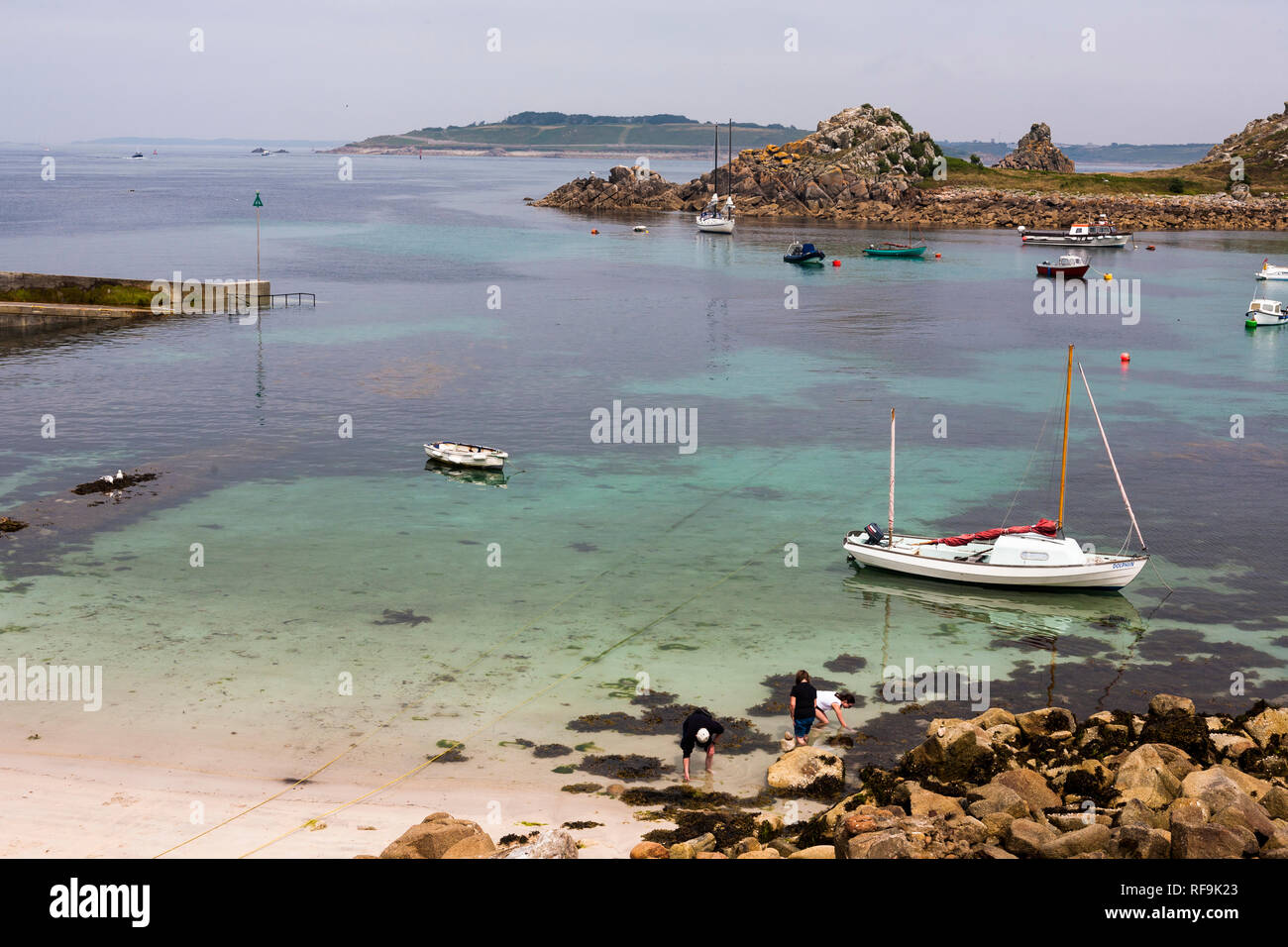 The quay in Porth Conger, St. Agnes, Isles of Scilly, UK Stock Photo Alamy