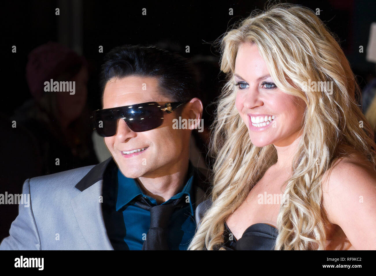 Corey Feldman and  Chemmy Alcott in London. Jan 2012. Stock Photo