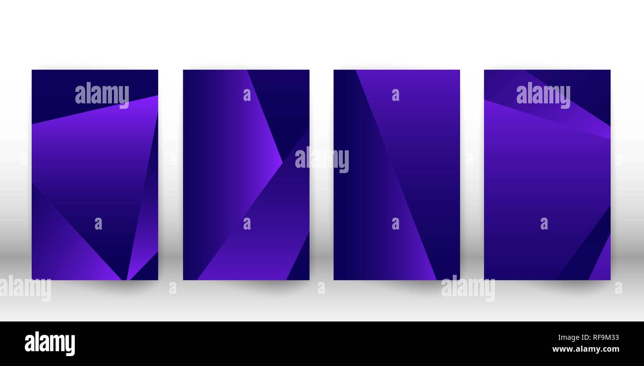Abstract polygonal pattern. Dark cover design with geometric shapes. Polygon cover template. Vector illustration. Stock Vector