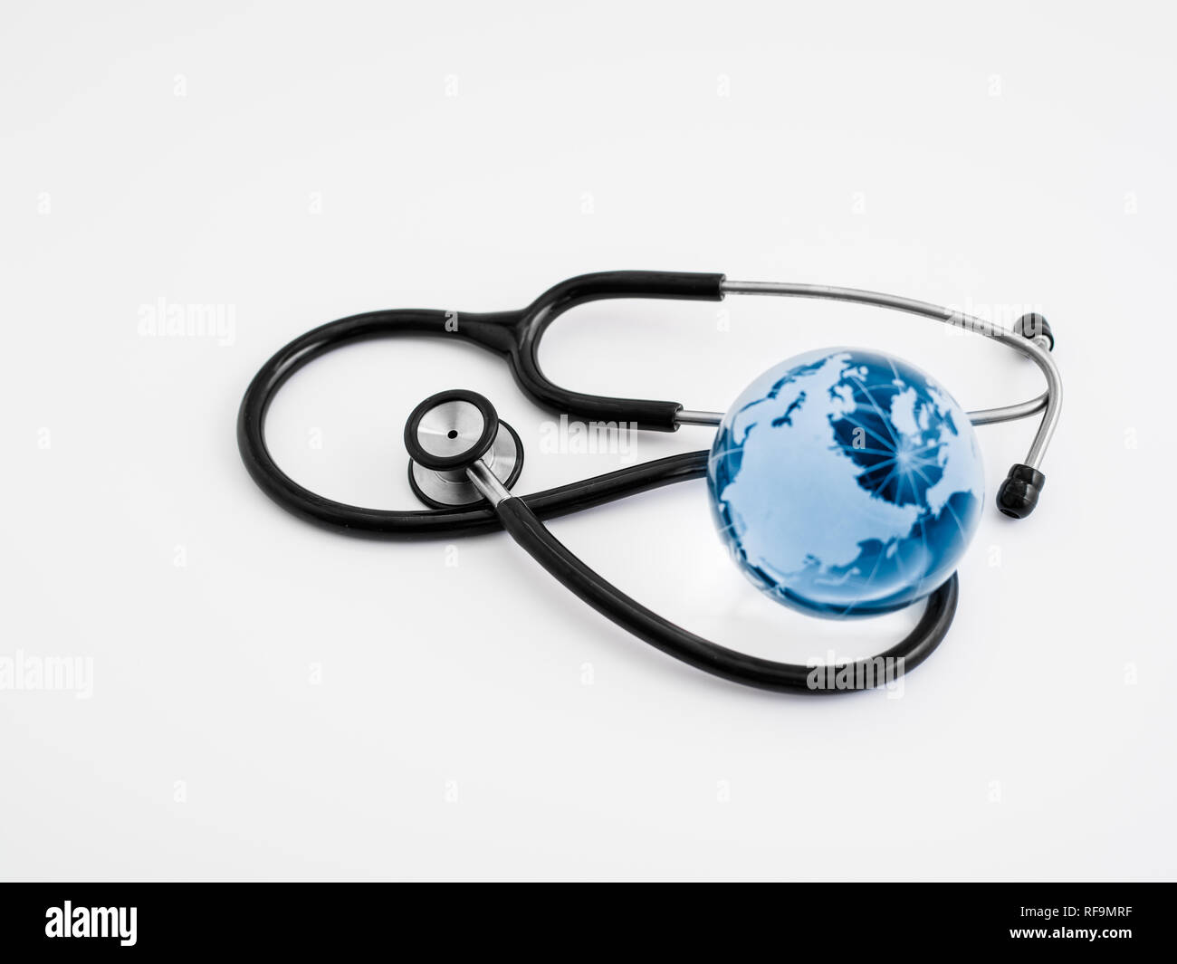 Globe stethoscope symbol patient world hires stock photography and