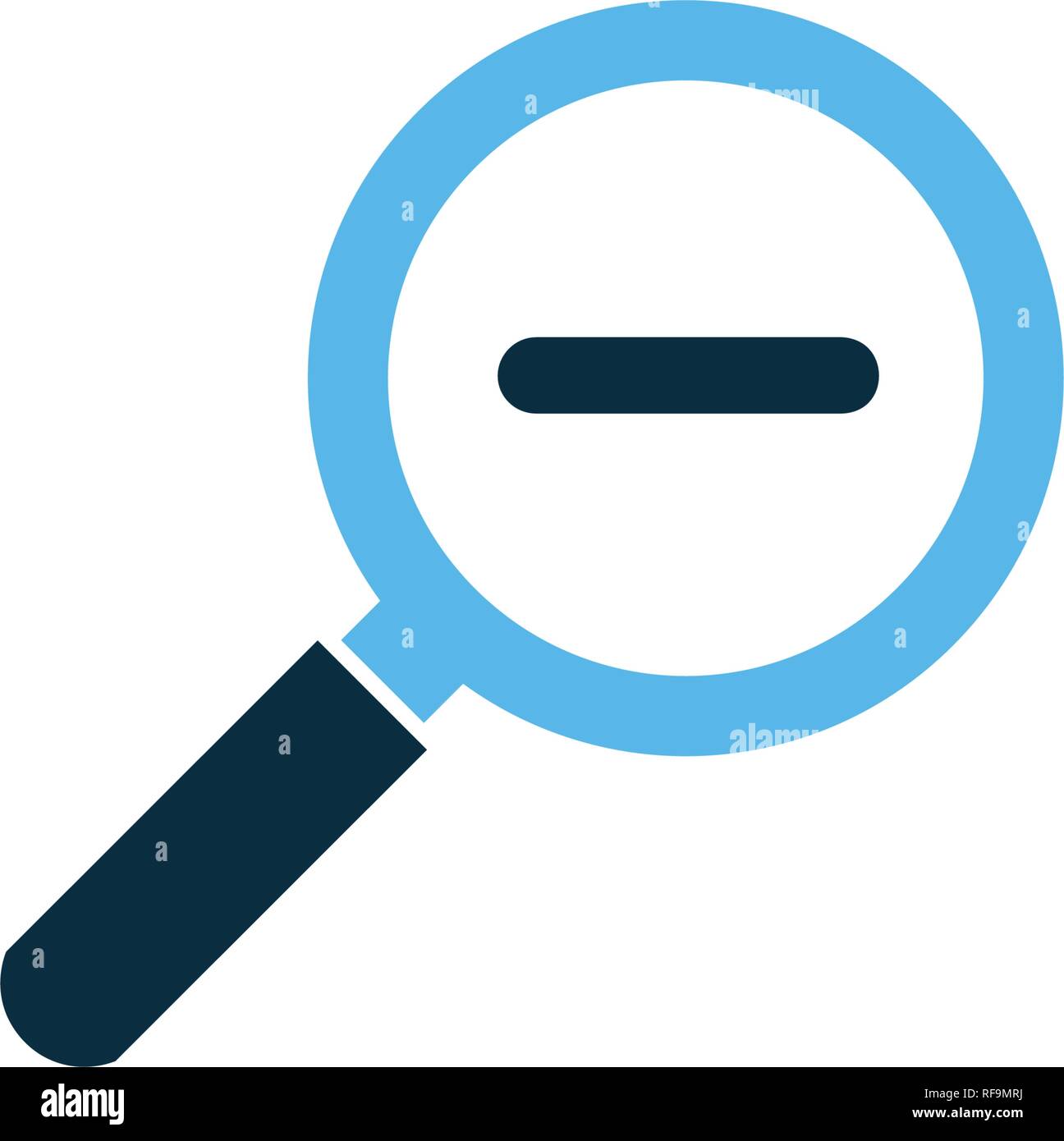 Zoom In and Zoom Out Magnifying glass Icons. vector illustration