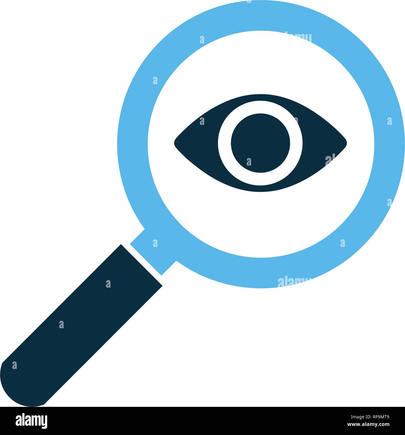 Magnifying glass with eye, Analysis icon, vector illustration isolated on  white Stock Vector Image & Art - Alamy