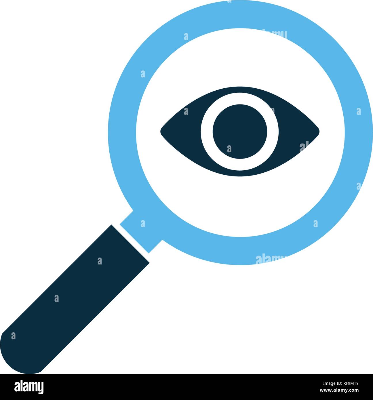 Magnifying Glass With Eye Analysis Icon Vector Illustration Isolated 