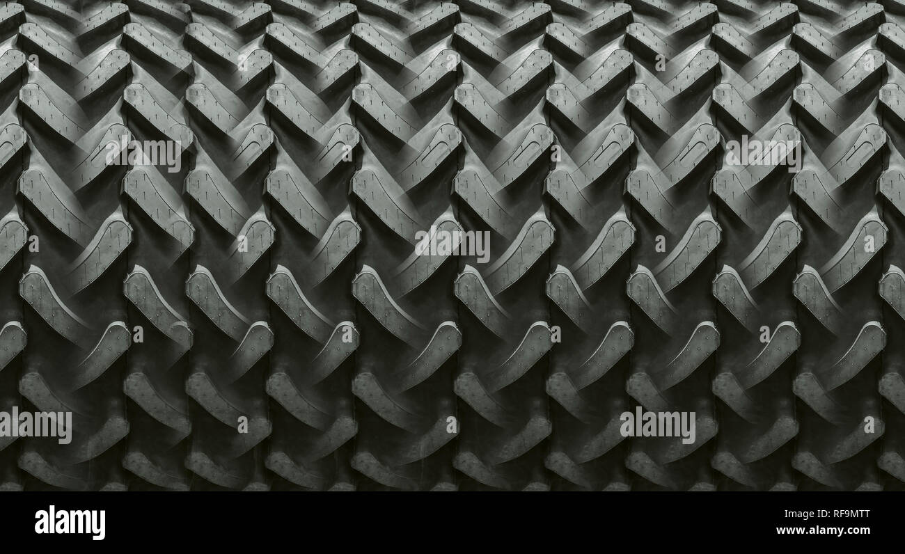Texture made of tractor tires. Montage. Seems like a compressor roller ...