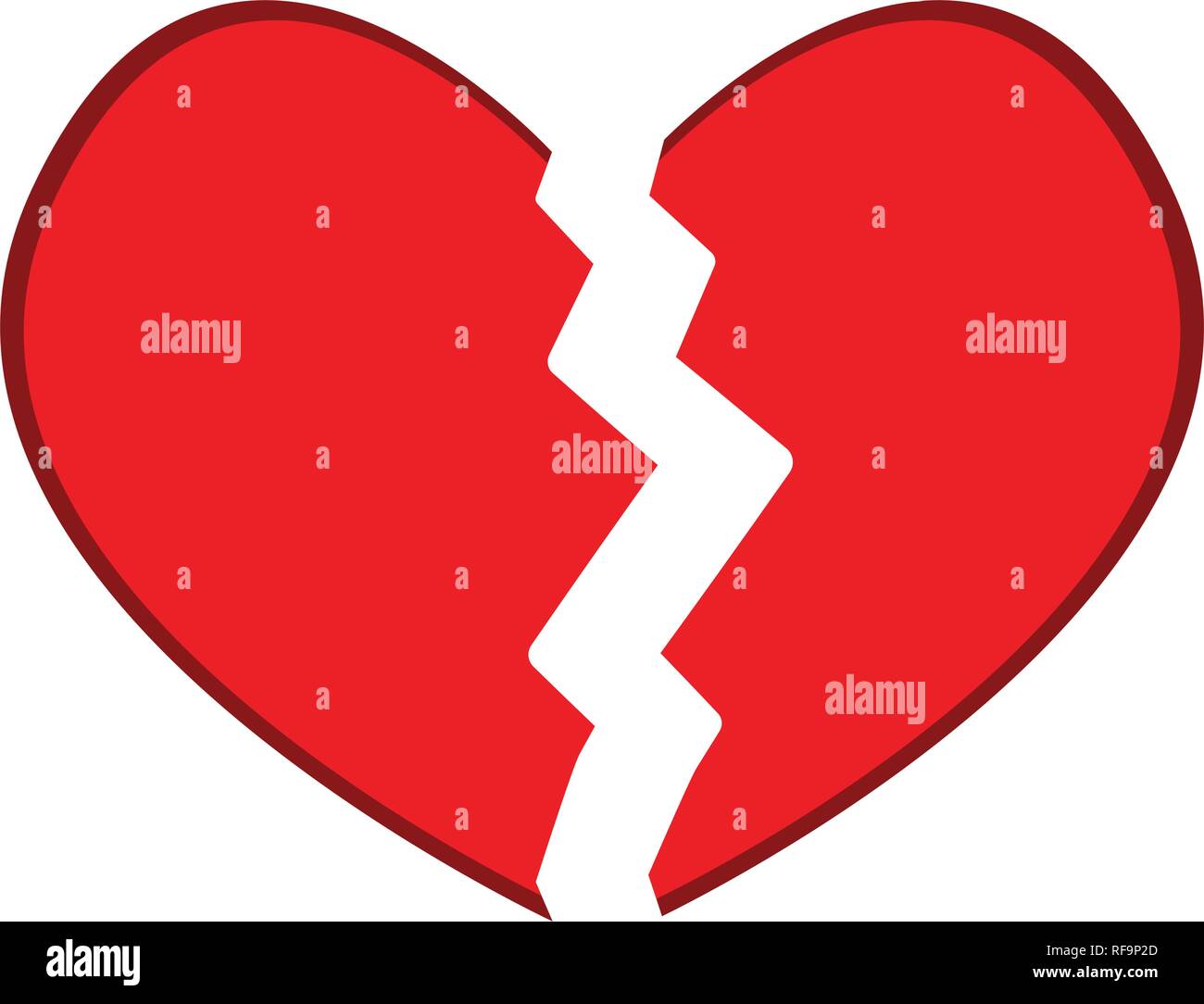 Broken heart icon image Stock Vector Images - Alamy