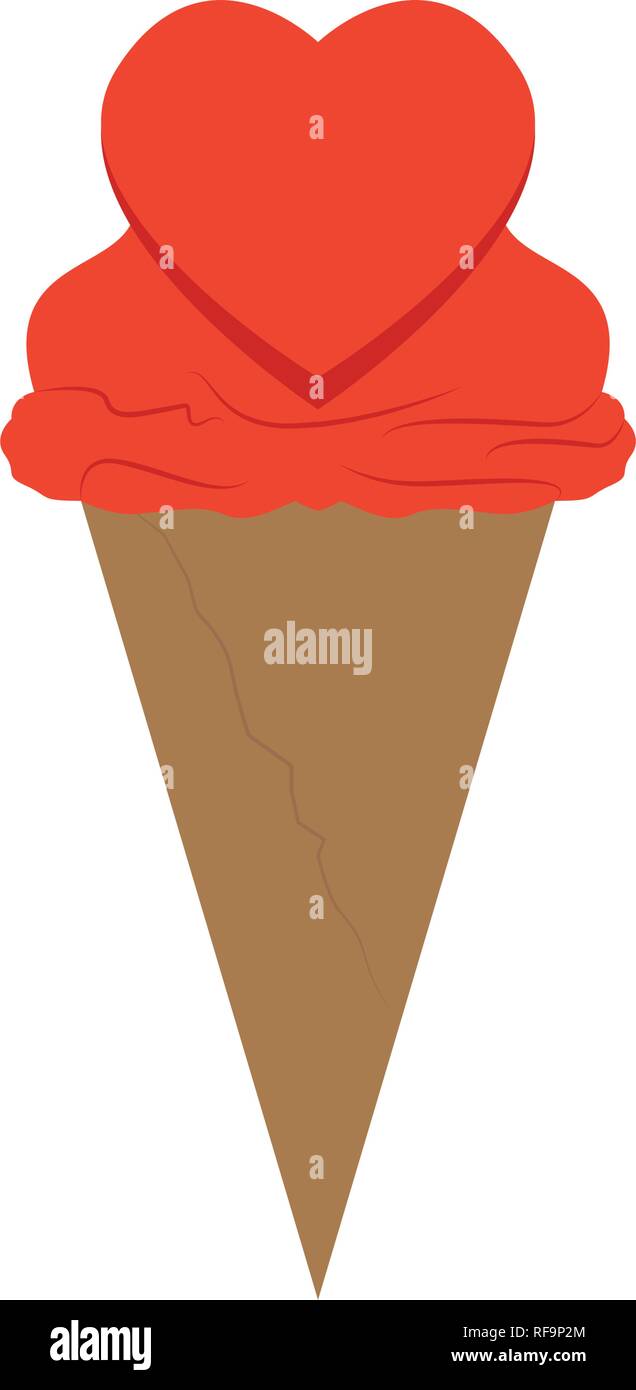 Isoalted icecream cone Stock Vector