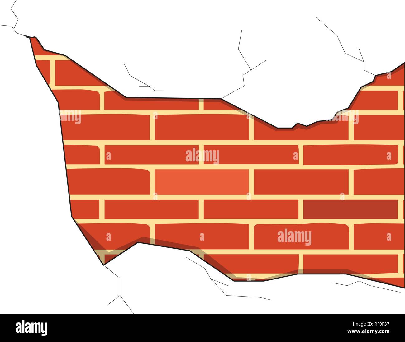 Isolated brick wall crack Stock Vector Image & Art - Alamy