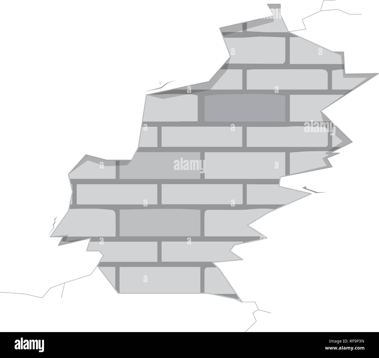 Isolated brick wall crack Stock Vector Image & Art - Alamy