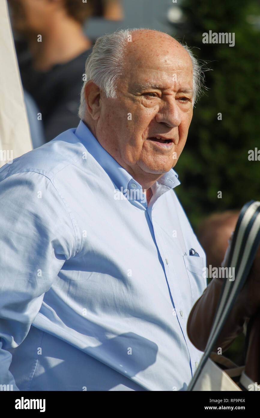 A CORUNA, SPAIN - JULY 20. Portrait of Amancio Ortega Gaona ,founder of