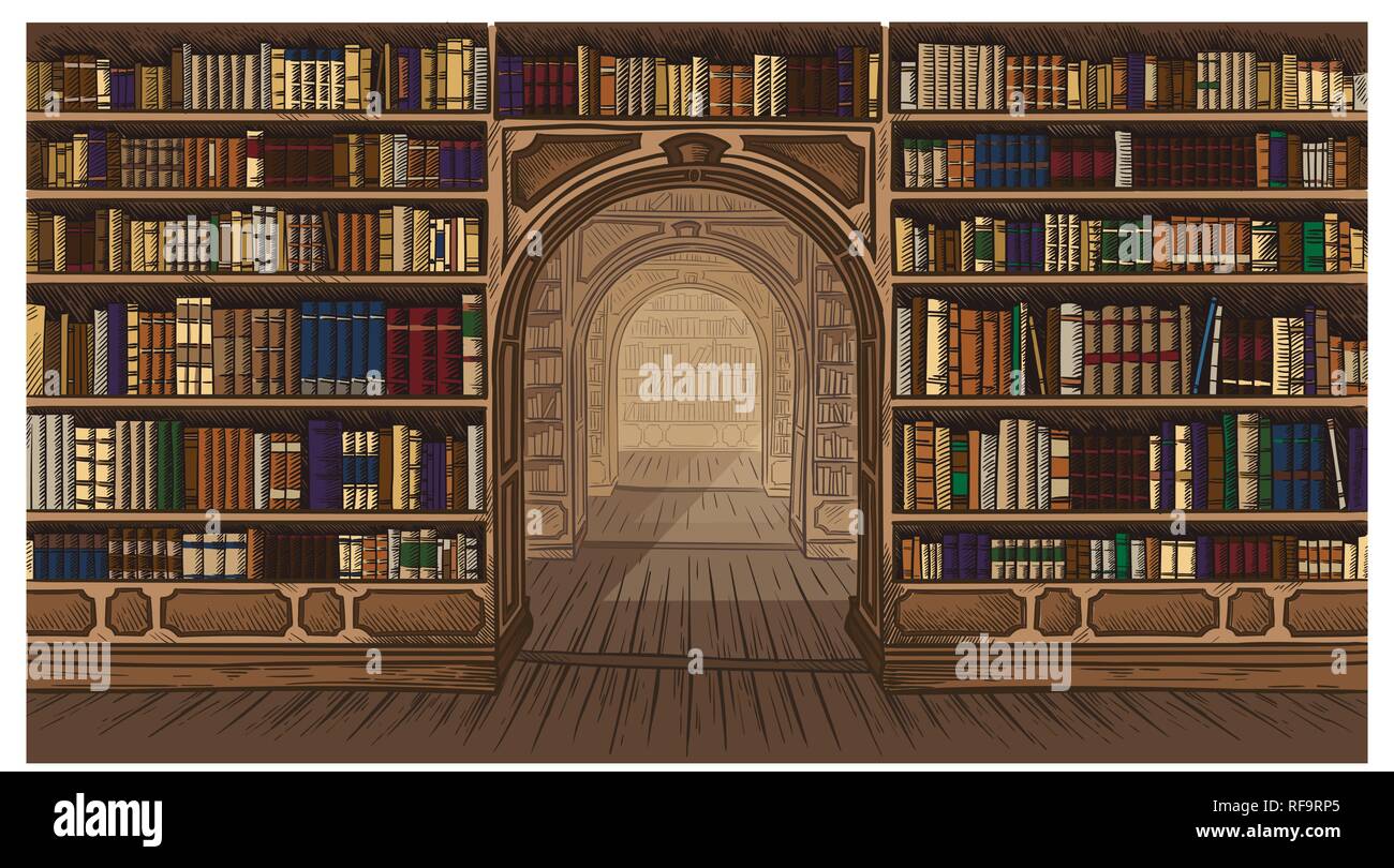Library book sketch Stock Vector Image & Art - Alamy