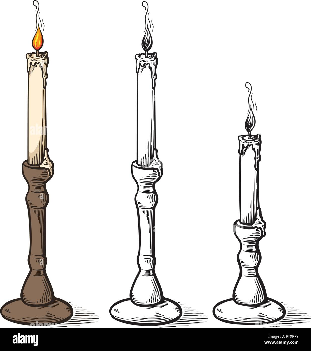 Candle sketch hi res stock photography and images Alamy