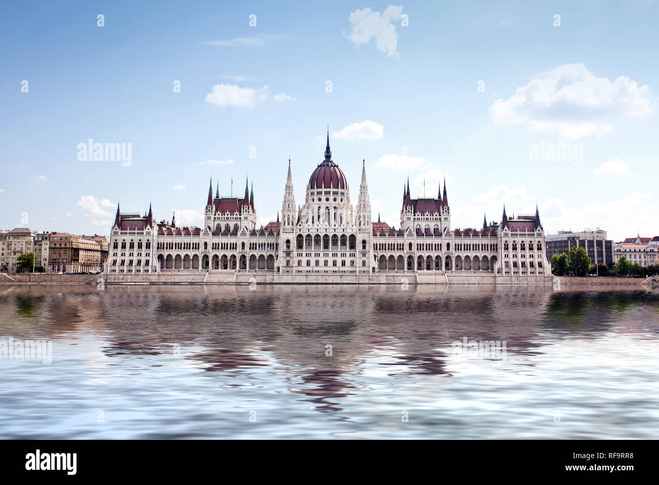 Hungarian parliament in Budapest, Hungary Stock Photo