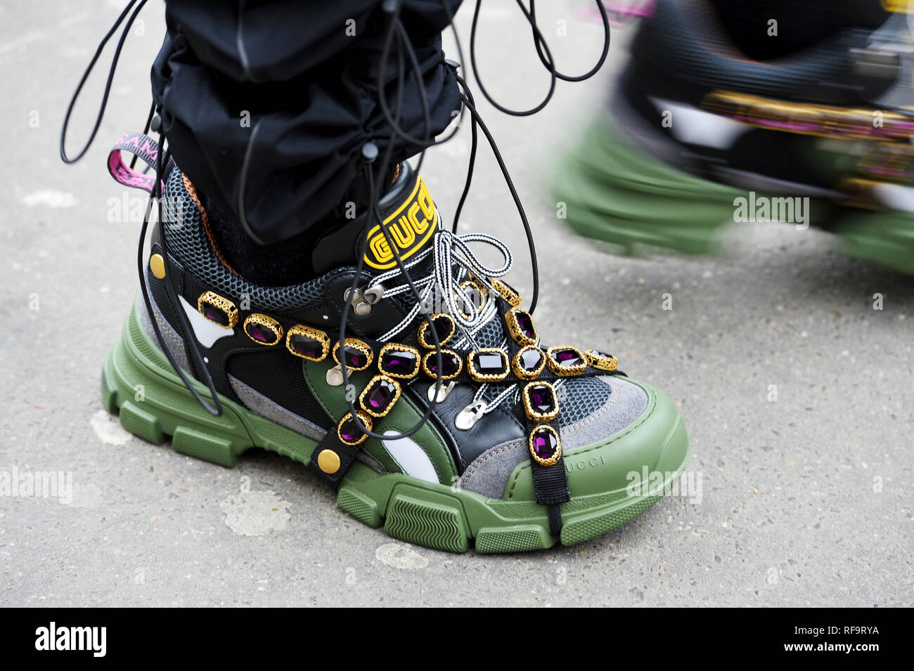 Gucci sneakers street fashion hi-res stock photography and images - Alamy