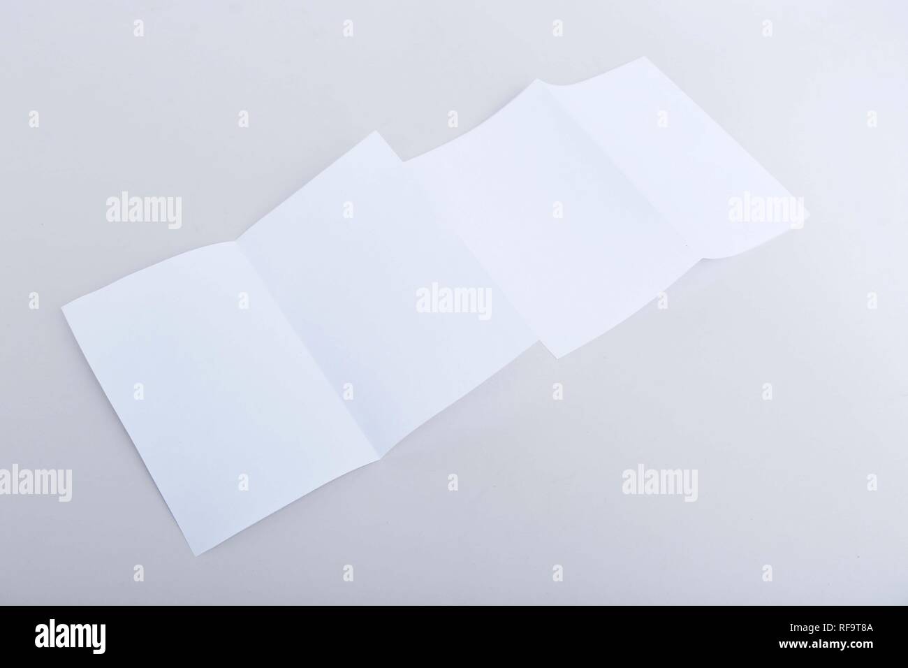 Photo of blank white card. Isolated on the white background Stock Photo