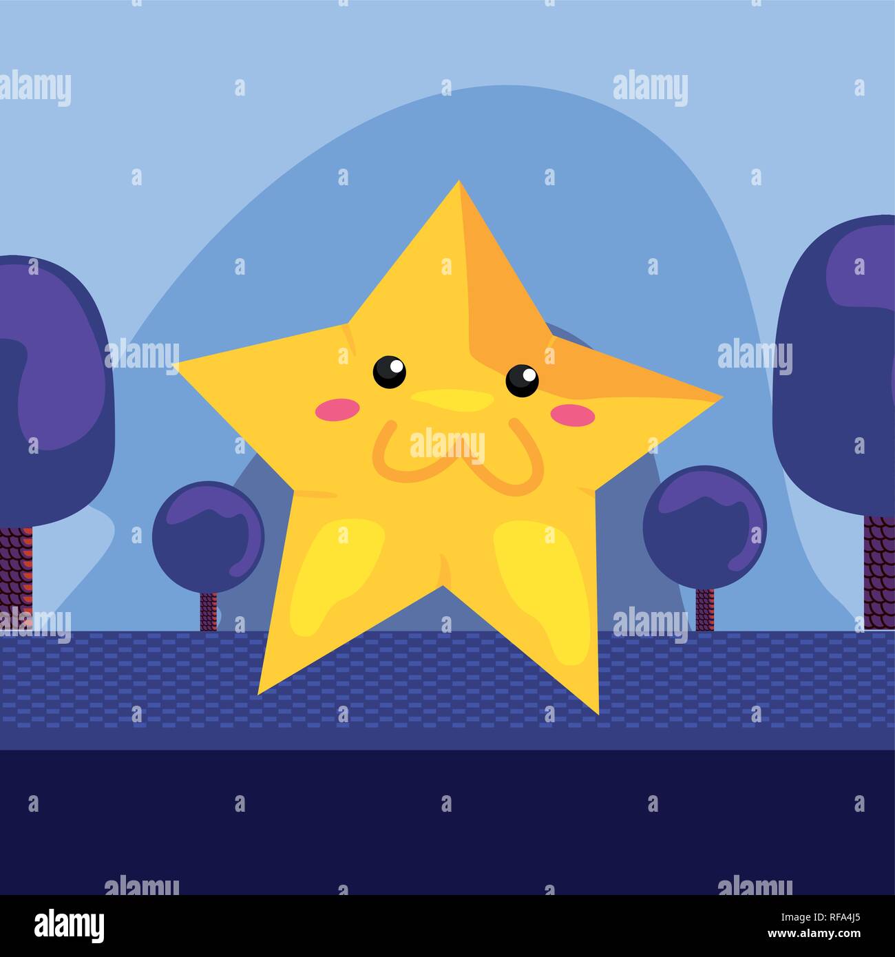 cute star world video game vector illustration Stock Vector Image & Art ...