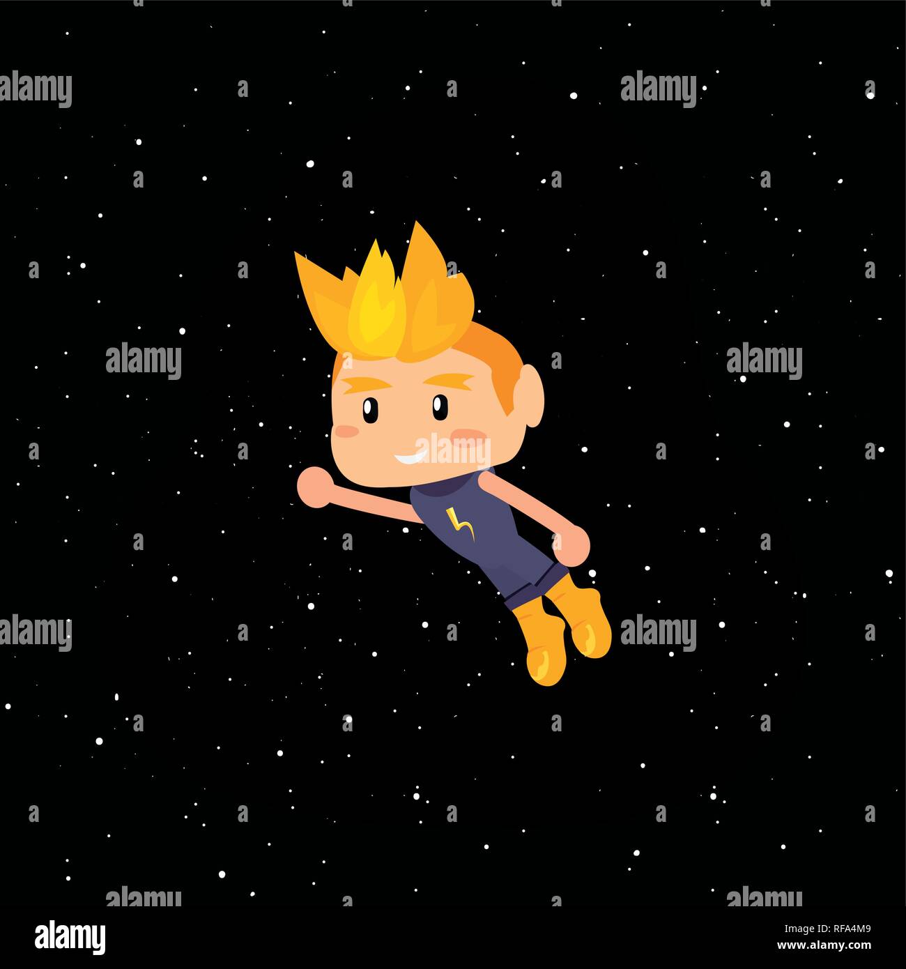 video game outdoor space cute boy vector illustration Stock Vector ...