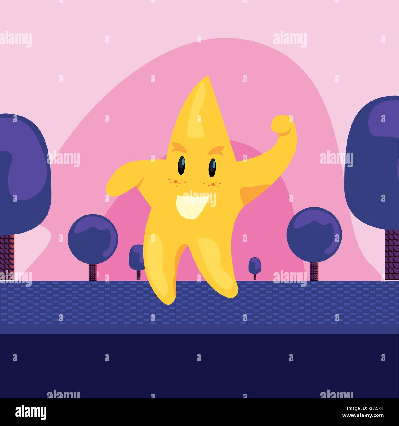Strong Star strong star outdoor video game vector illustration Stock Vector Image ...