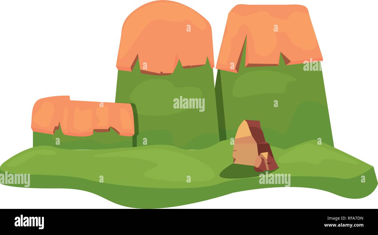 outdoor nature mountains rocks background vector illustration Stock ...