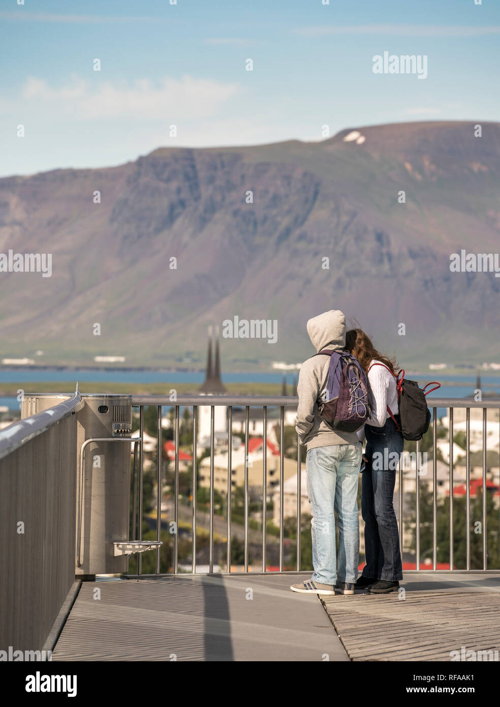 Observation Deck, Perlan Museum (The Pearl) Reykjavik, Iceland. Stock Photo