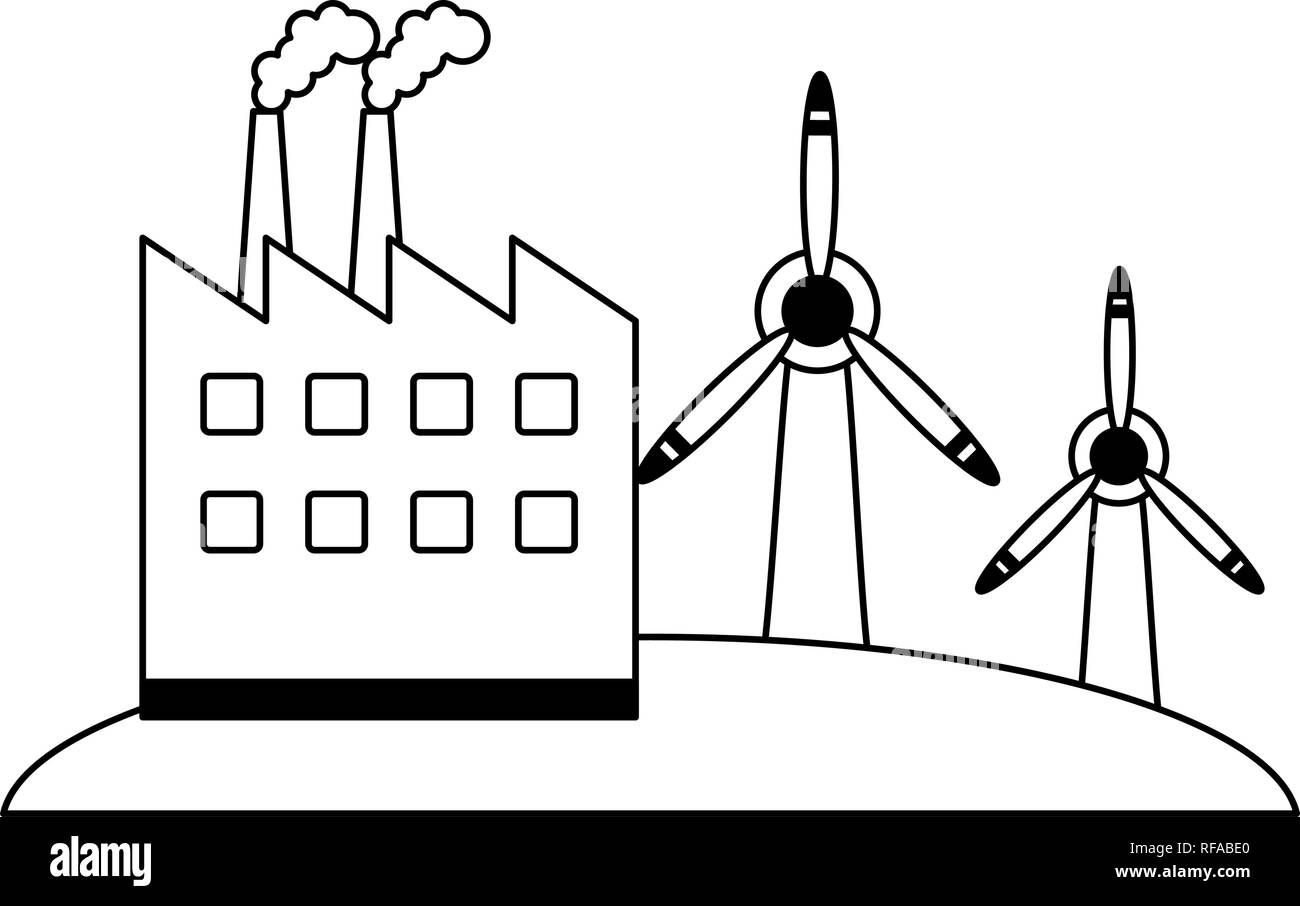 Green energy ecology concept black and white Stock Vector Image & Art ...