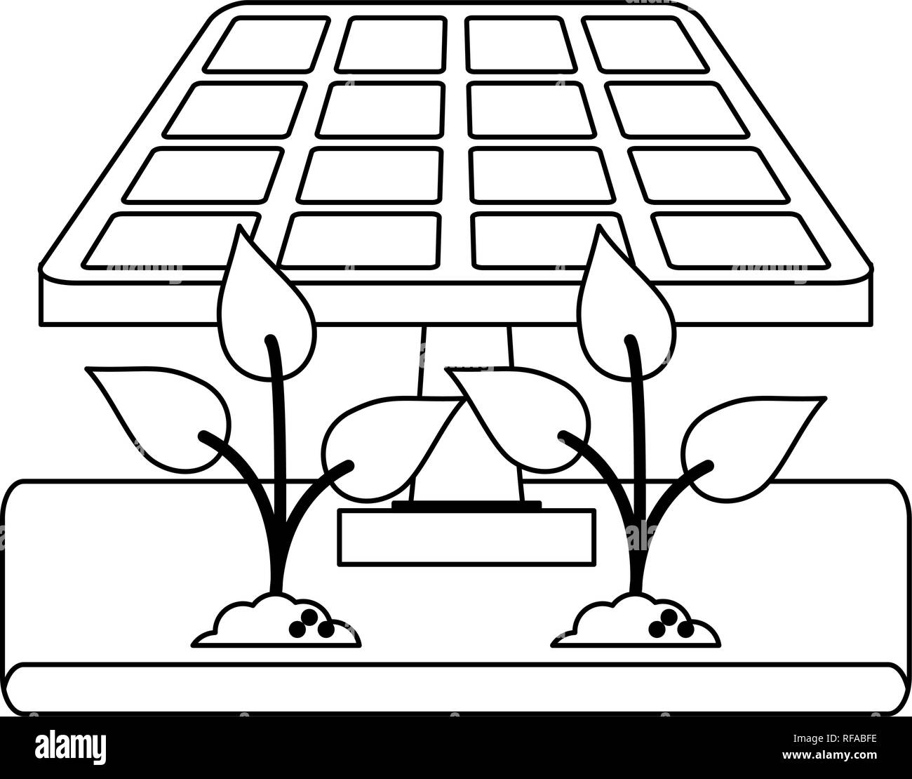 Green energy ecology concept black and white Stock Vector Image & Art ...