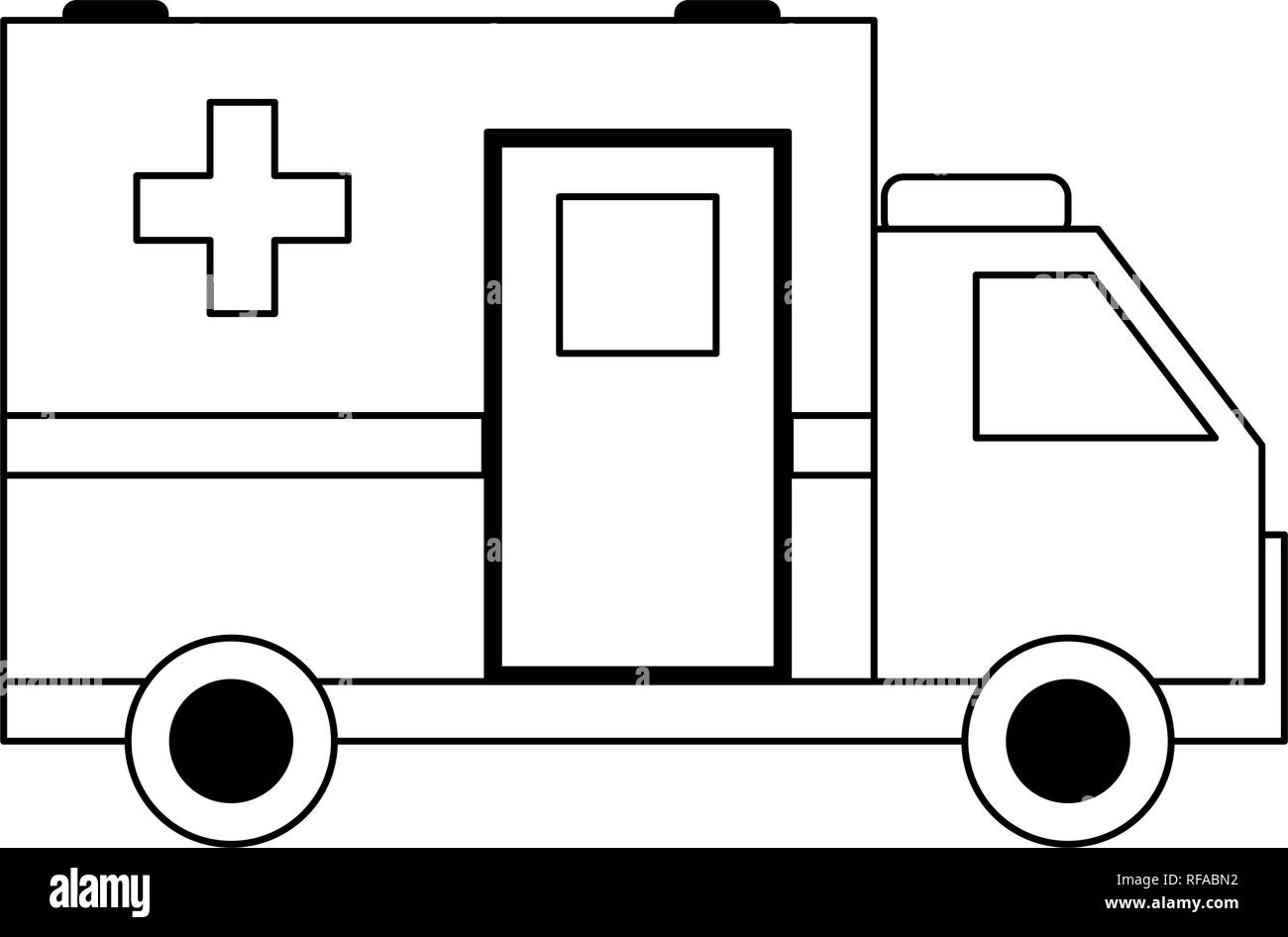 Clipart Ambulance Black And White