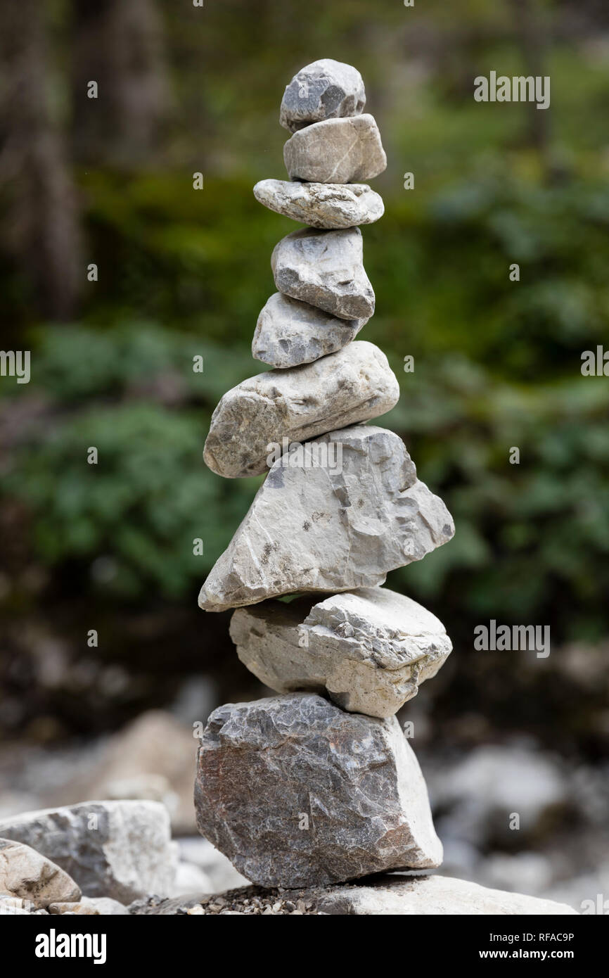 Piled stones, Allgäu, Bavaria, Germany, Europe Stock Photo