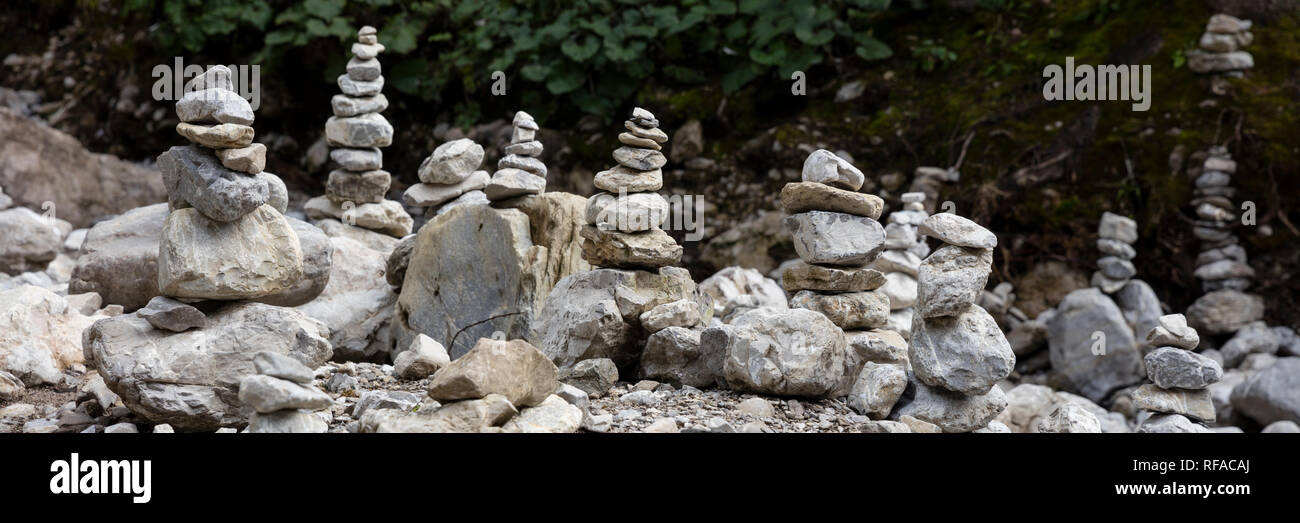 Piled stones, Allgäu, Bavaria, Germany, Europe Stock Photo