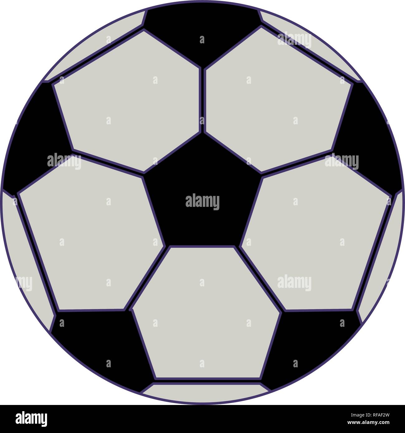 soccer sport ball isolated blue lines Stock Vector Image & Art - Alamy