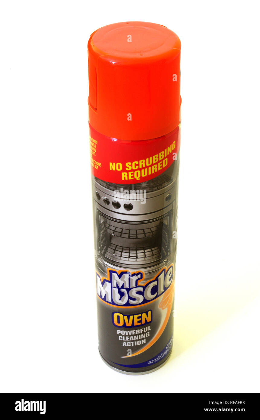 Mr Muscle Oven Cleaner in an Aerosol or Spray Can Stock Photo - Alamy