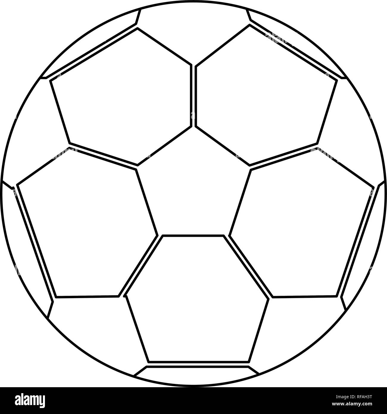 soccer sport ball isolated in black and white Stock Vector Image & Art ...