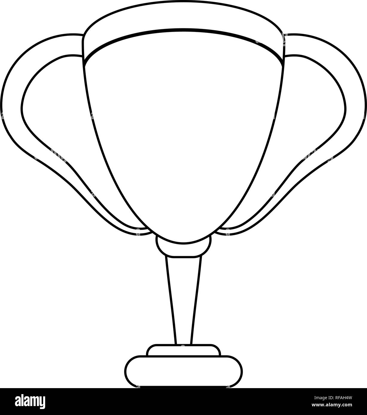 soccer trophy cup symbol in black and white Stock Vector Image & Art ...