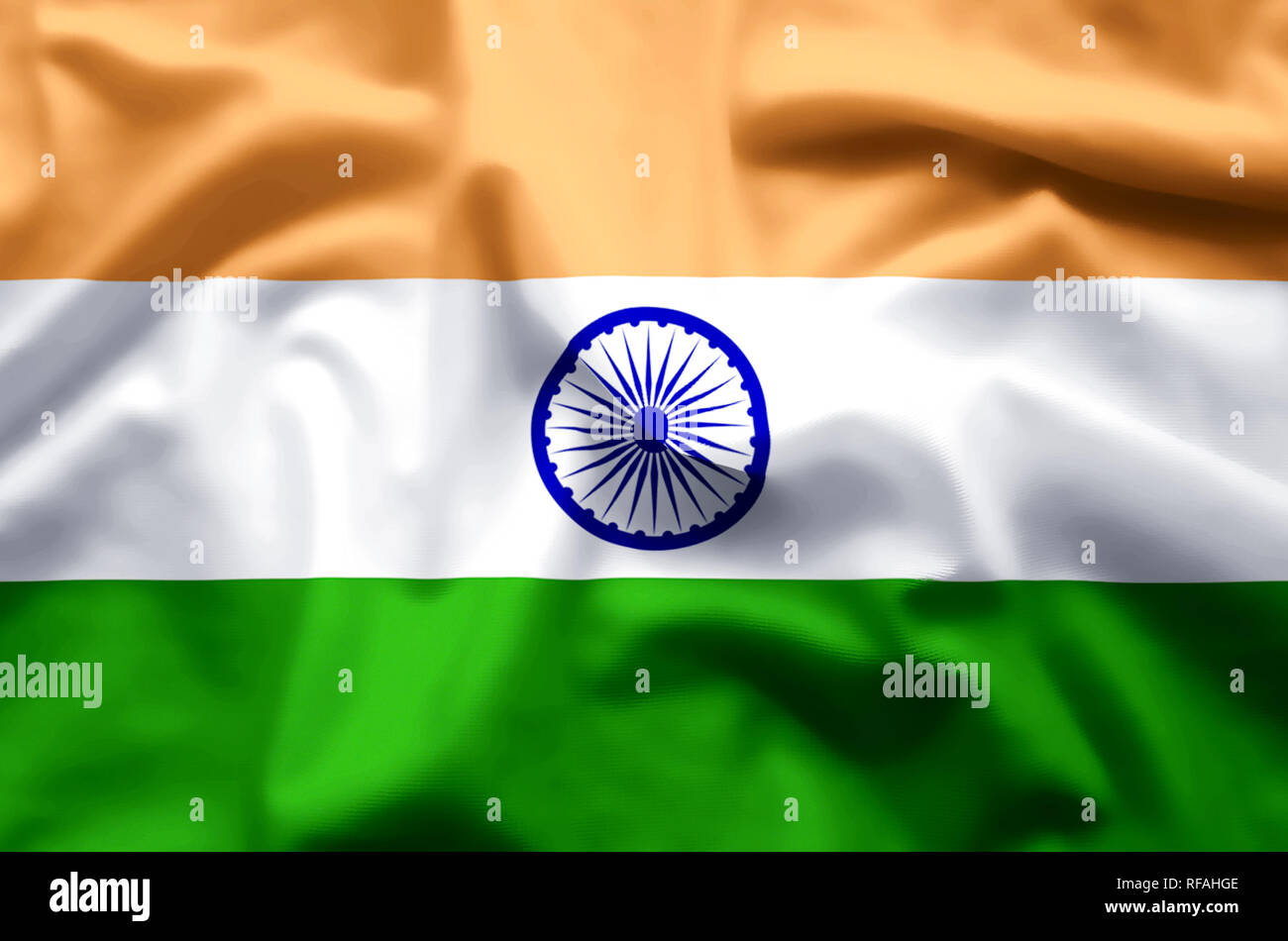 India stylish waving and closeup flag illustration. Perfect for ...
