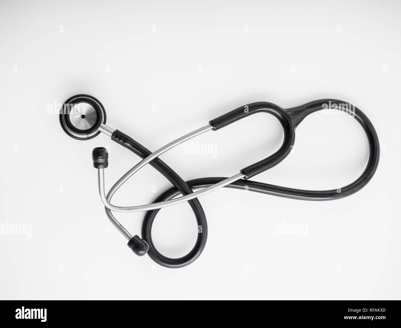 stethoscope on the white background, Studio shot Stock Photo - Alamy