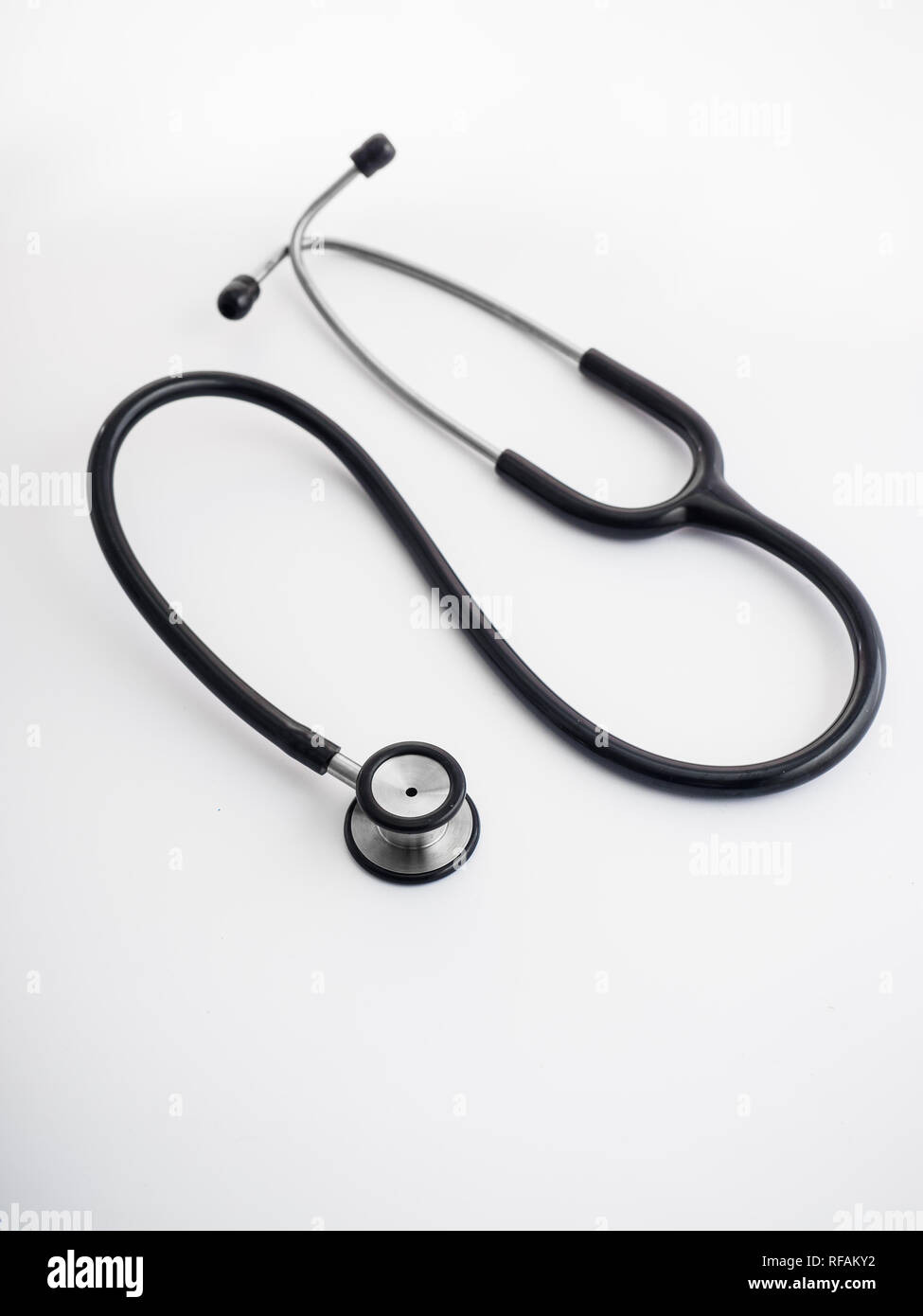 stethoscope on the white background, Studio shot Stock Photo - Alamy