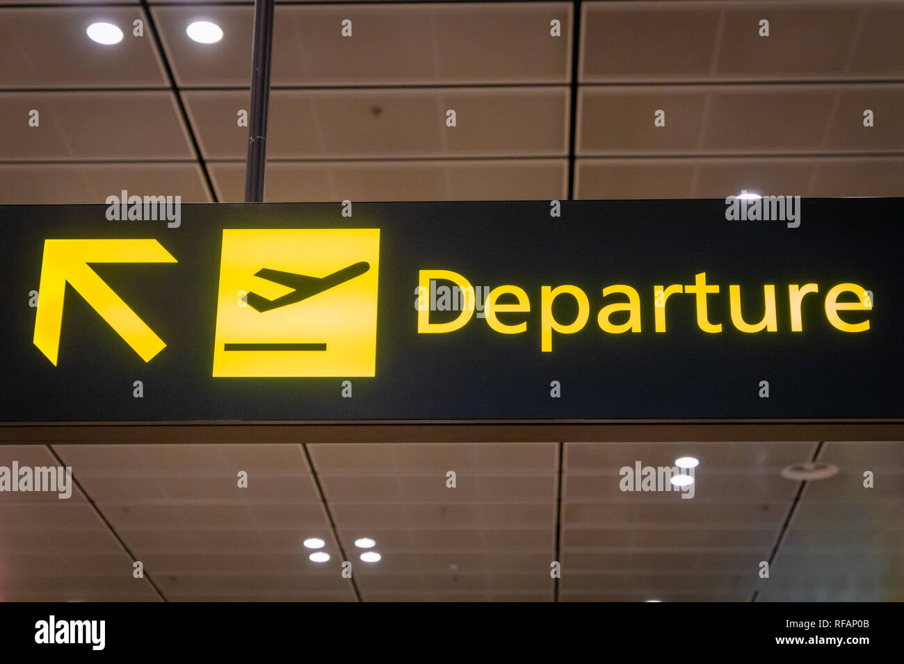 Airport departure signboard and icon international flight departure Airport departure signboard and icon international flight departure