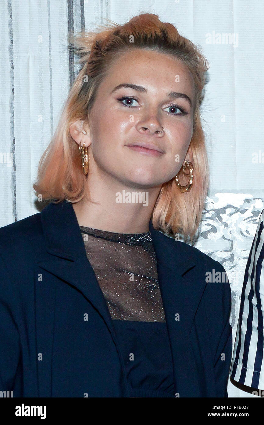 New York, USA. 24 Jan, 2019. Georgia Nott at The Thursday, Jan 24, 2019 BUILD Series Inside Candids discussing the new album 'Concious' at BUILD Studio in New York, USA. Credit: Steve Mack/S.D. Mack Pictures/Alamy Live News Stock Photo