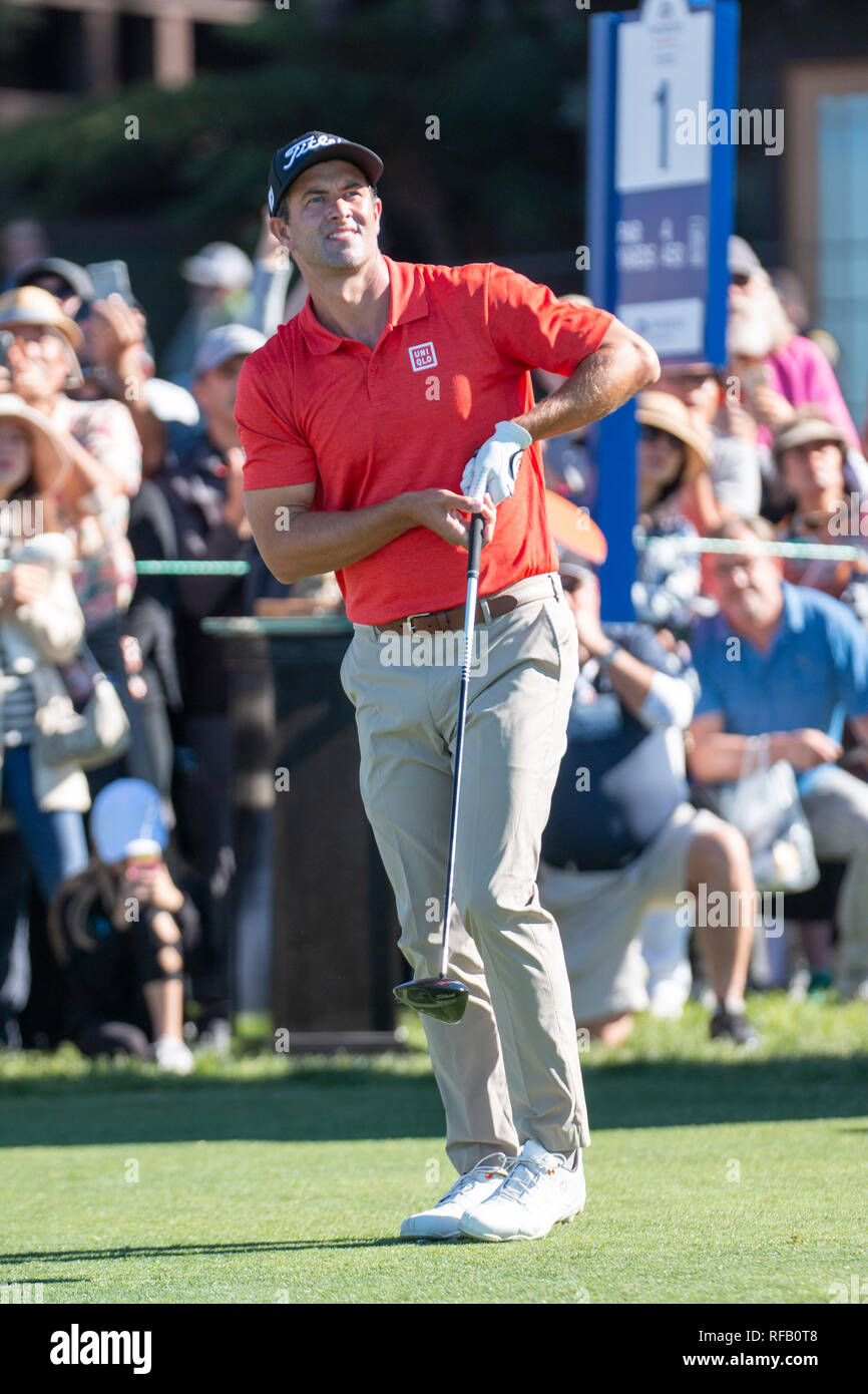 Torrey Pines, San Diego, California, USA. 24th January 2019. Adam Scott ...