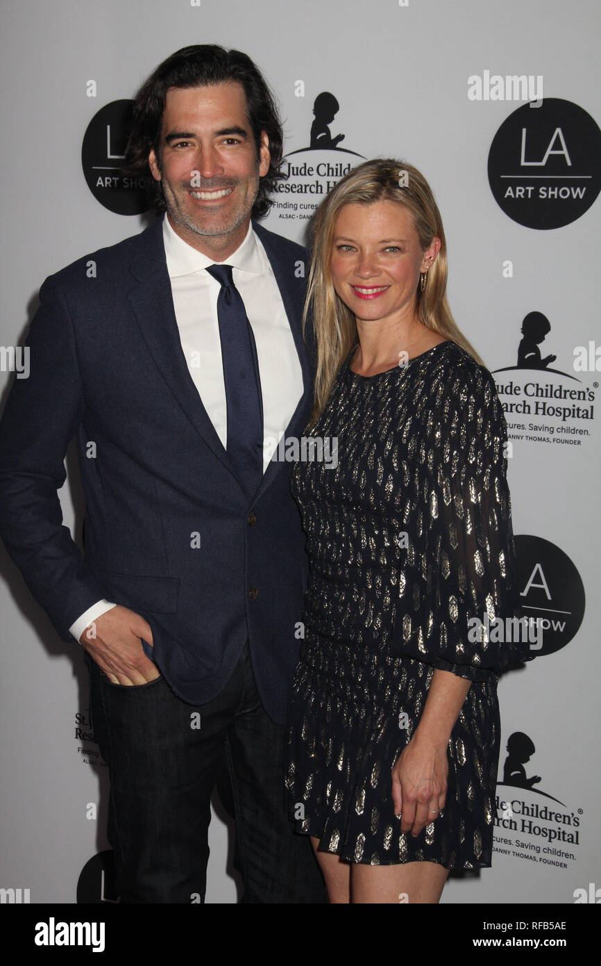 Carter Oosterhouse, Amy Smart 01/23/2019 The LA Art Show 2019 held at