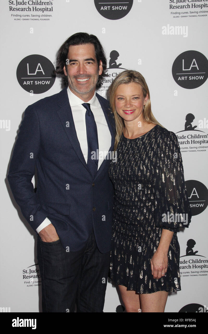 Carter Oosterhouse, Amy Smart 01/23/2019 The LA Art Show 2019 held at