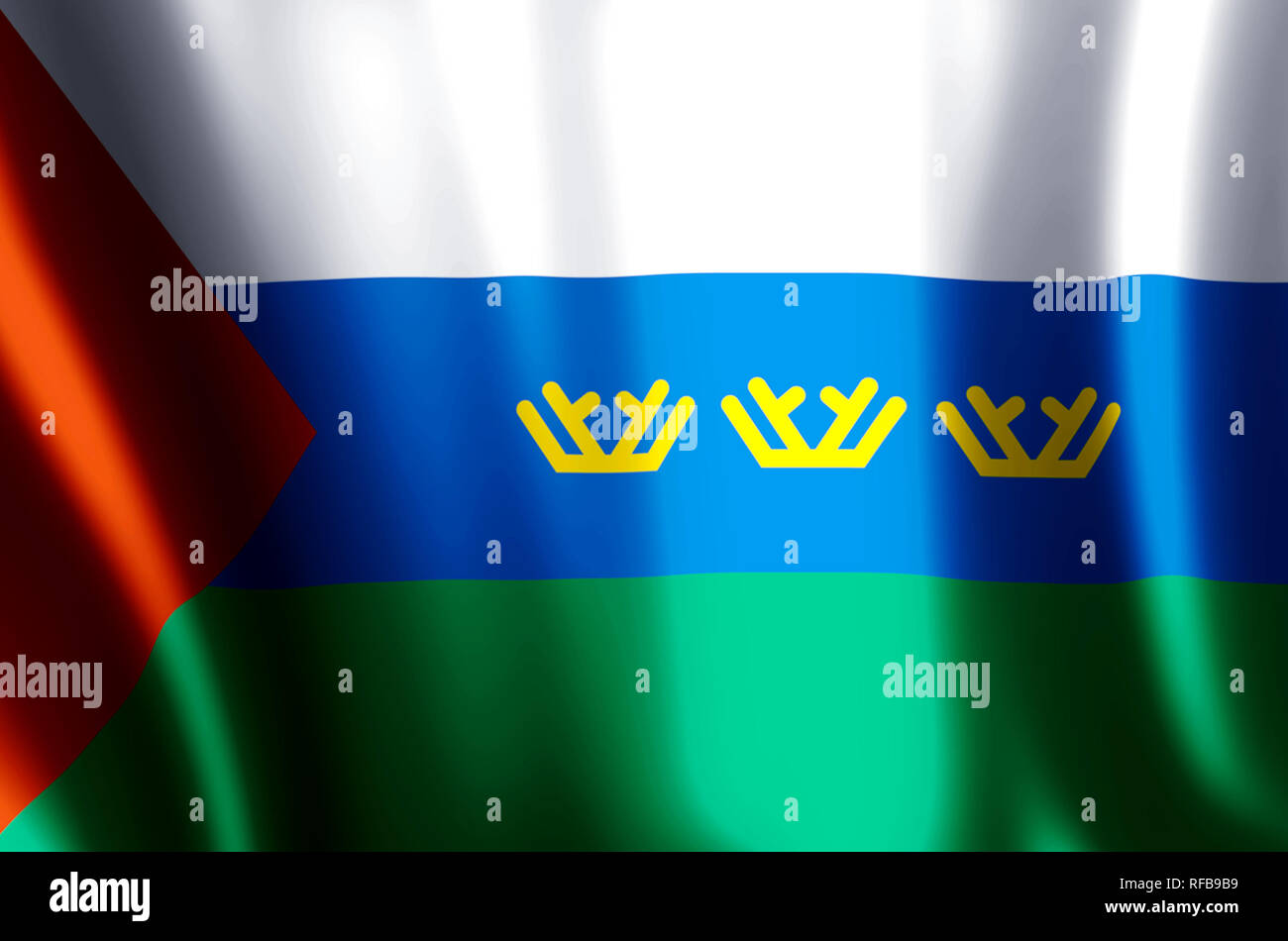 Tyumen Stylish Waving And Closeup Flag Illustration Perfect For Background Or Texture Purposes 6554