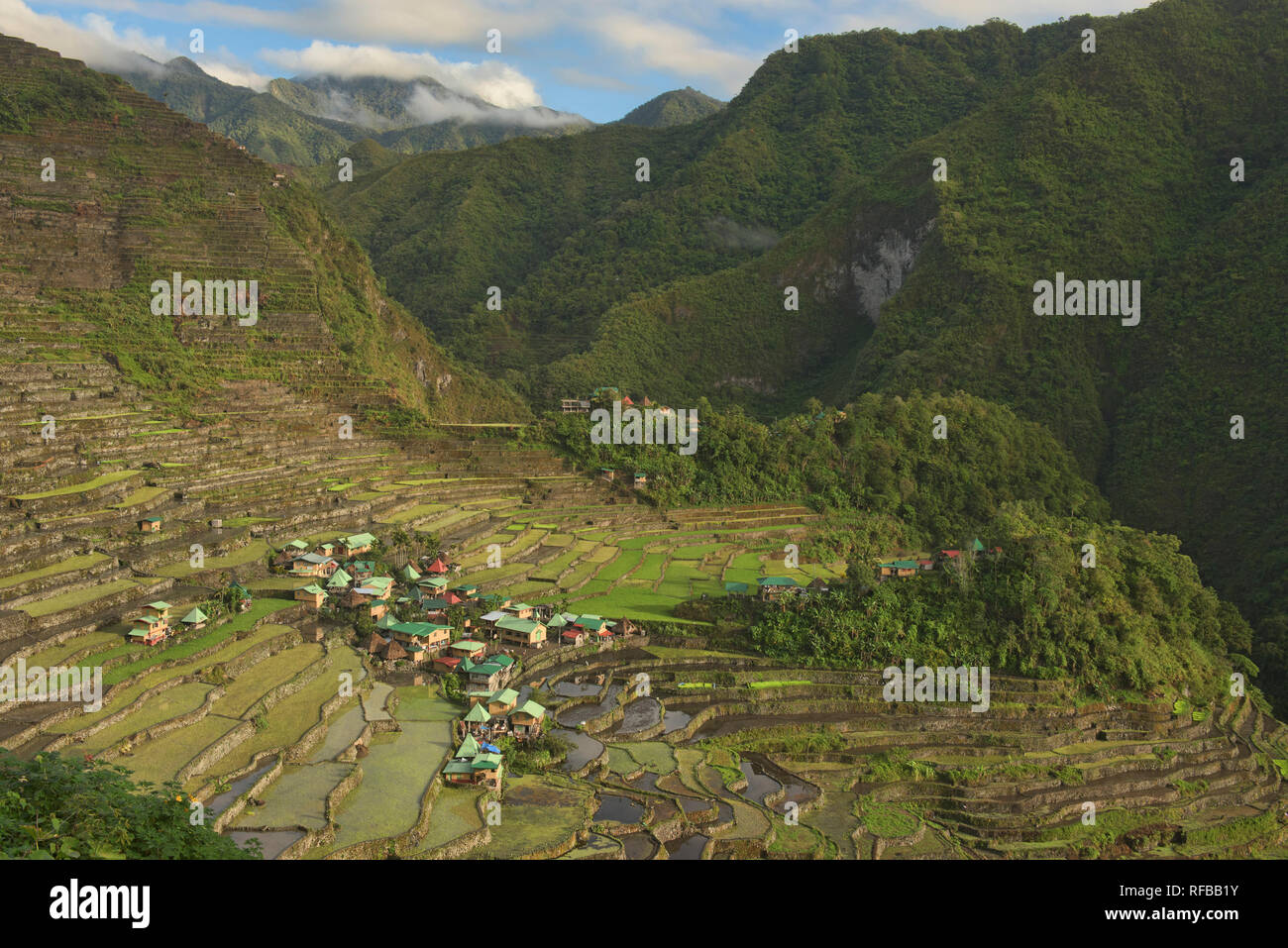 The amazing UNESCO rice terraces of Batad, Banaue, Mountain Province, Philippines Stock Photo