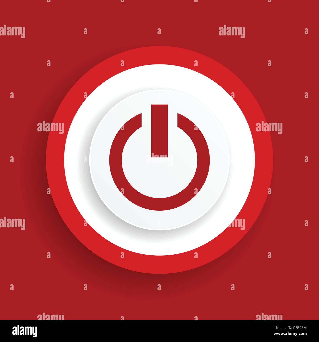 power vector sign, web red icon Stock Vector Image & Art - Alamy