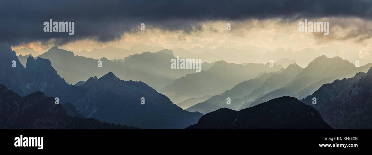 View from Mangrt Pass, Slovenia Stock Photo
