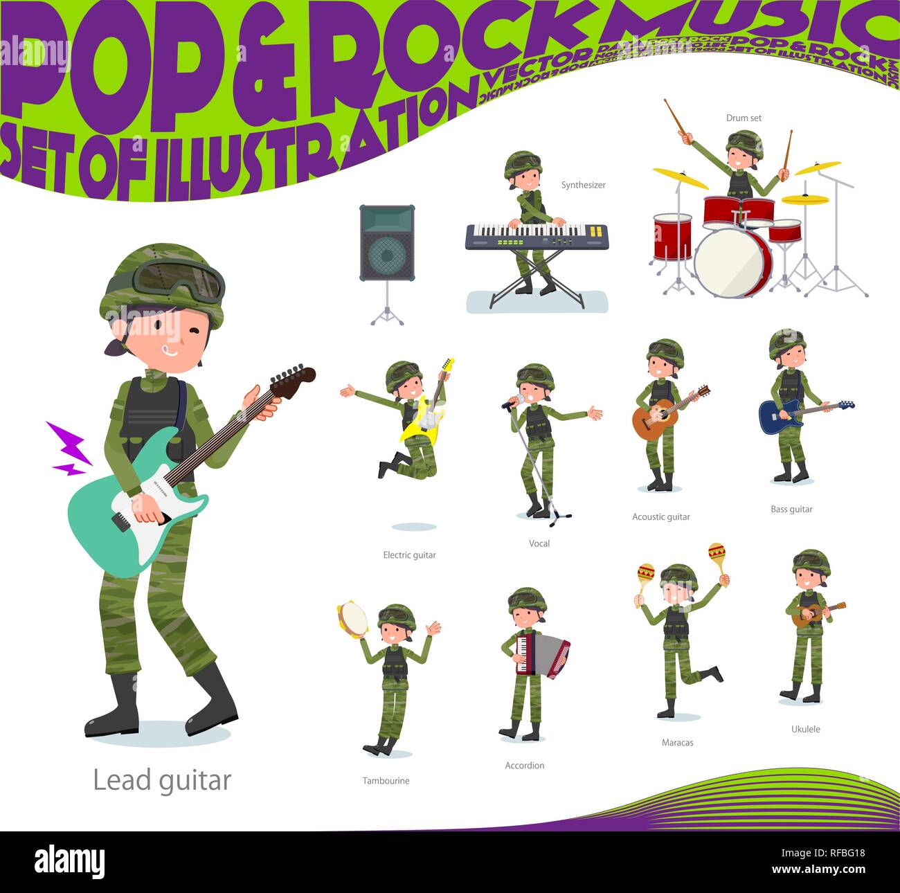 Soldier playing piano Stock Vector Images - Alamy