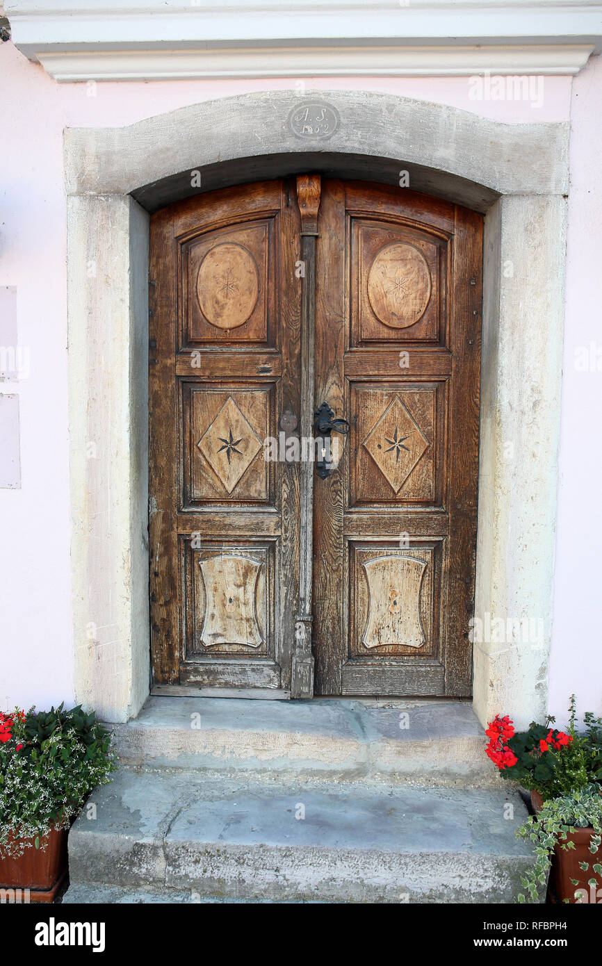 Wooden Double Door High Resolution Stock Photography and Images - Alamy