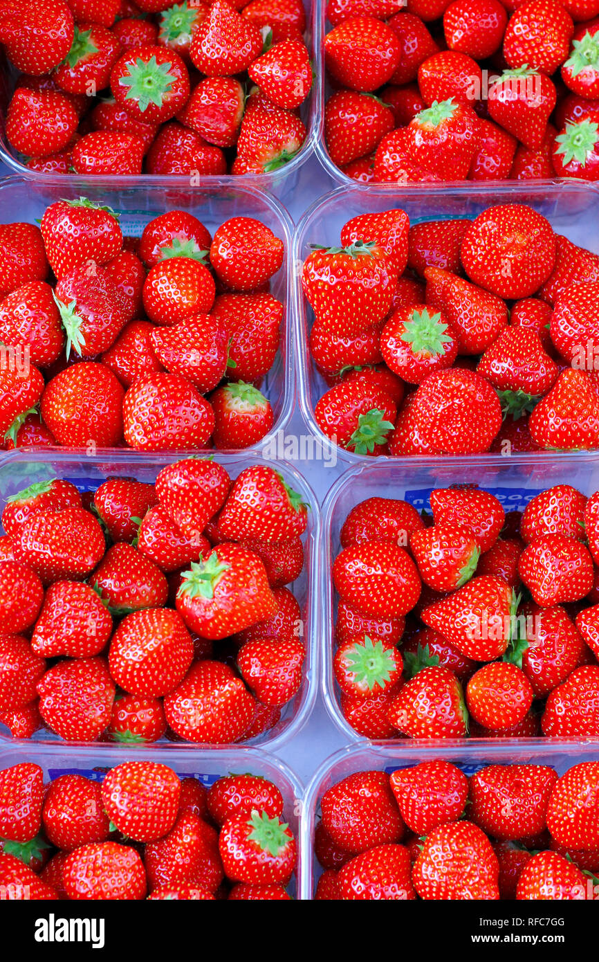 Big piles of fresh organically grown strawberries Stock Photo - Alamy