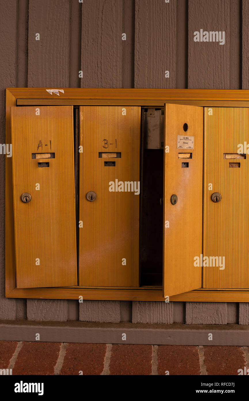 Mailboxes broken into Stock Photo Alamy